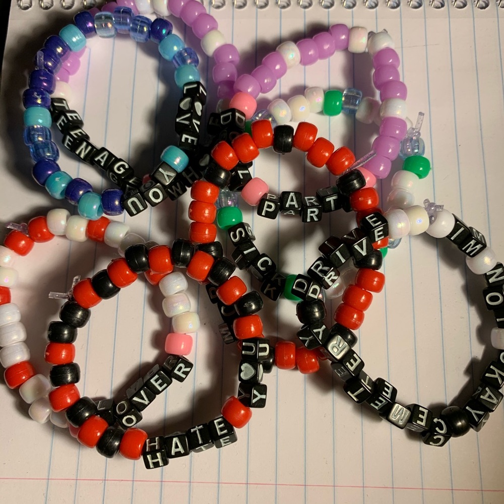 Grunge beaded bracelets